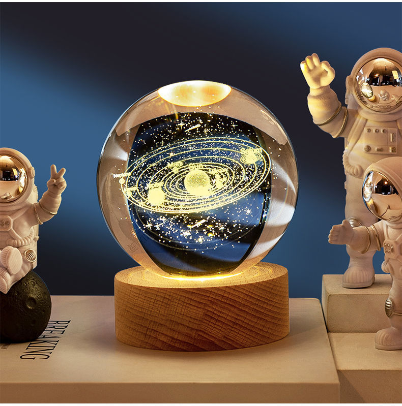 Luminária Noturna Esfera de Cristal