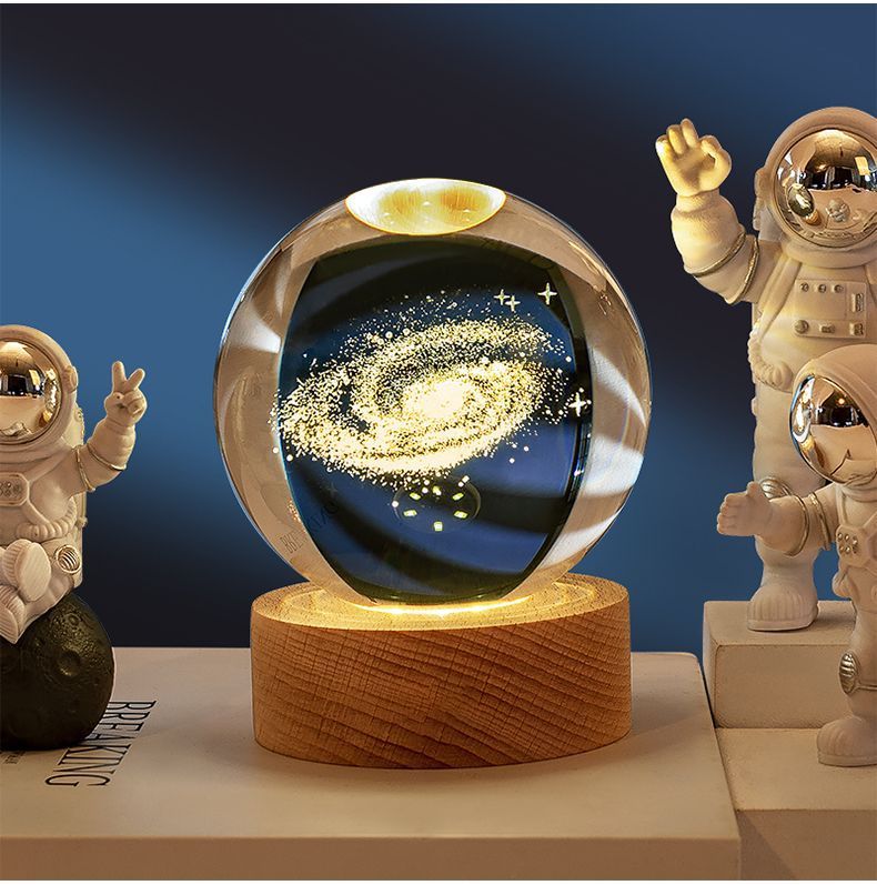 Luminária Noturna Esfera de Cristal