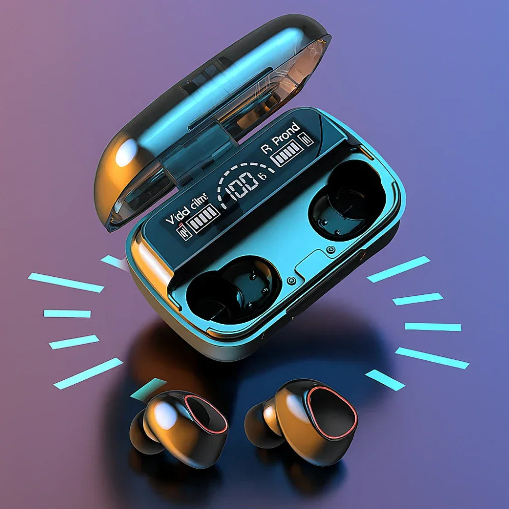 Fones de Ouvido Bluetooth 5.1 com Display LED Inteligente