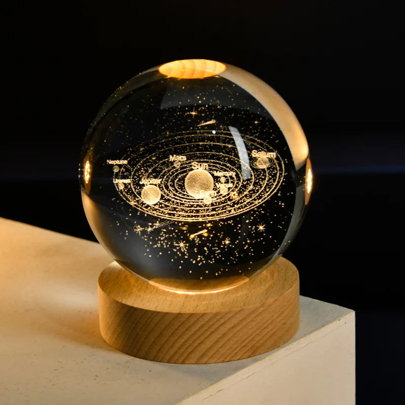 Luminária Noturna Esfera de Cristal