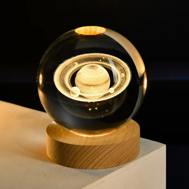 Luminária Noturna Esfera de Cristal